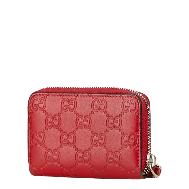 グッチ グッチシマ コインケース 小銭入れ 255452 レッド レザー レディース GUCCI 【中古】