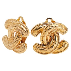 シャネル マトラッセ ココマーク イヤリング ゴールド メッキ レディース CHANEL 【中古】