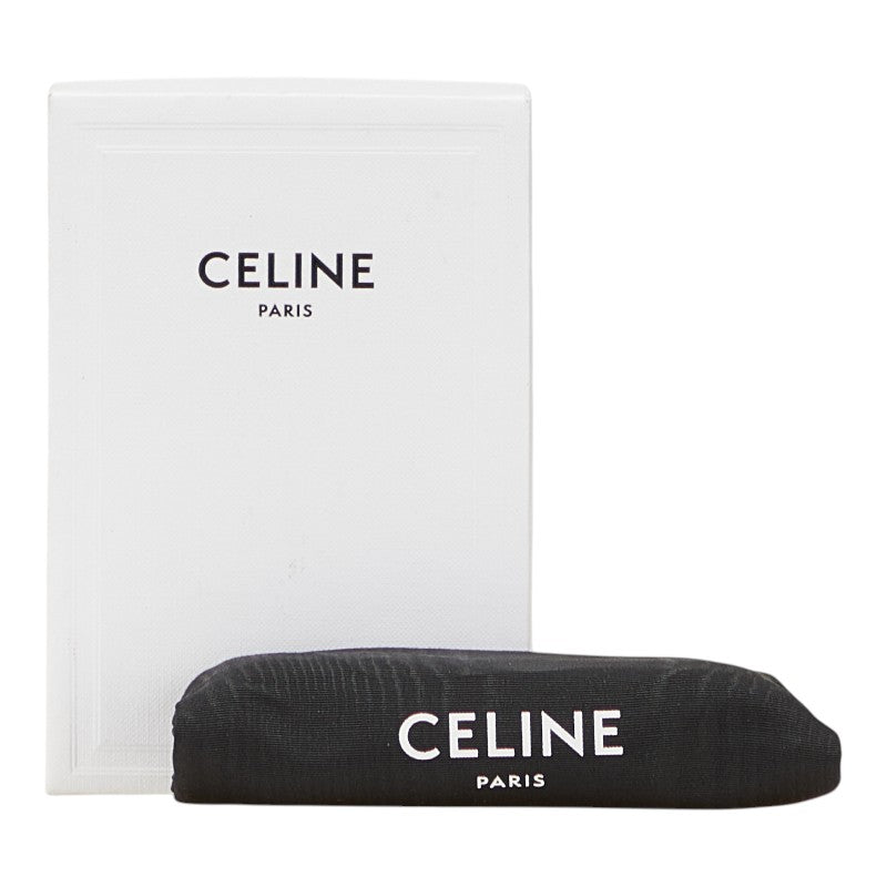 セリーヌ トリオンフ 三つ折り財布 ブラック ブラウン PVC レザー レディース CELINE 【中古】