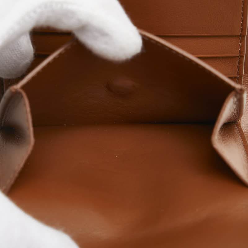 セリーヌ トリオンフ 三つ折り財布 ブラック ブラウン PVC レザー レディース CELINE 【中古】