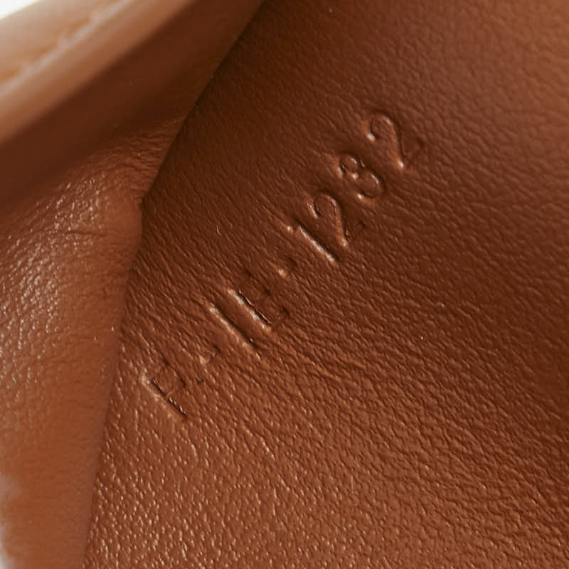 セリーヌ トリオンフ 三つ折り財布 ブラック ブラウン PVC レザー レディース CELINE 【中古】