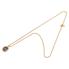 ディオール ロゴ ネックレス ゴールド ブラック メッキ レディース Dior 【中古】