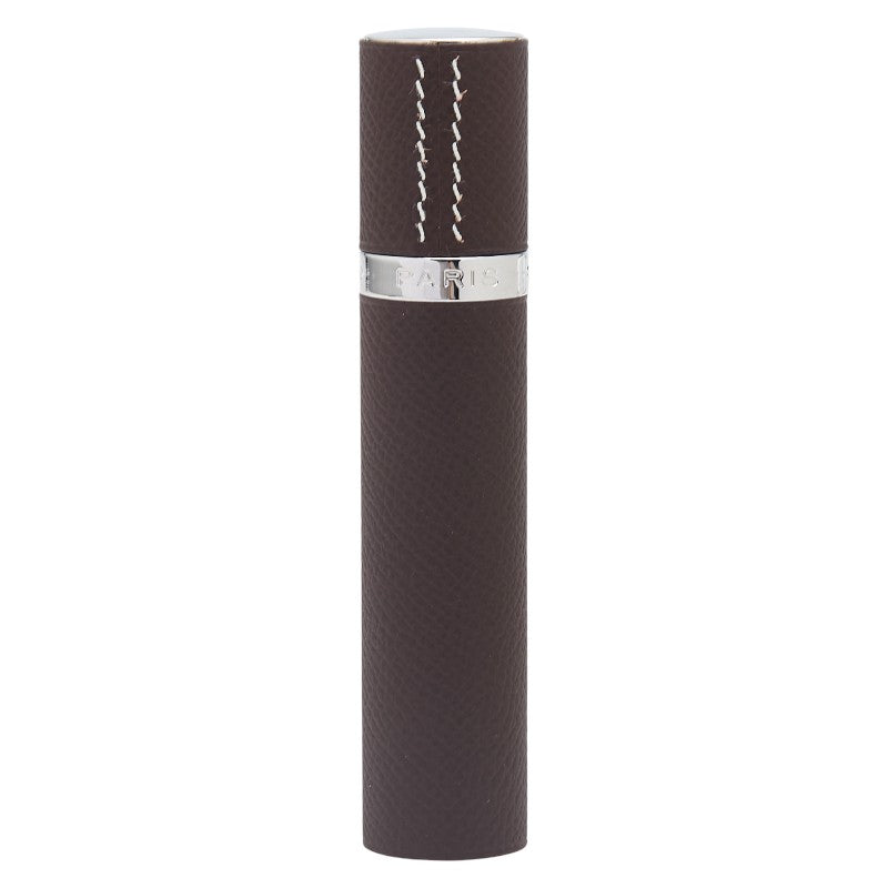 エルメス レフィラブル パフュームケース アトマイザー 香水入れ 香水ボトル ダークブラウン シルバー ヴォーエプソン メタル レディース HERMES 【中古】