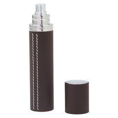 エルメス レフィラブル パフュームケース アトマイザー 香水入れ 香水ボトル ダークブラウン シルバー ヴォーエプソン メタル レディース HERMES 【中古】