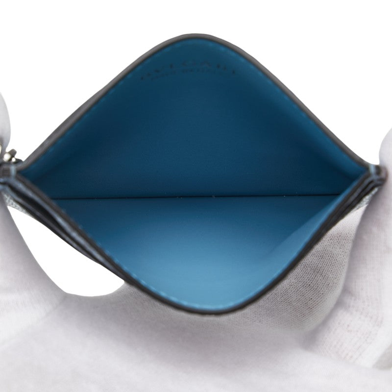 ブルガリ セルペンティ カードケース ブルー レザー レディース BVLGARI 【中古】