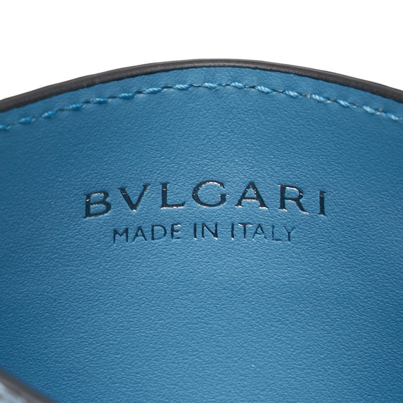 ブルガリ セルペンティ カードケース ブルー レザー レディース BVLGARI 【中古】