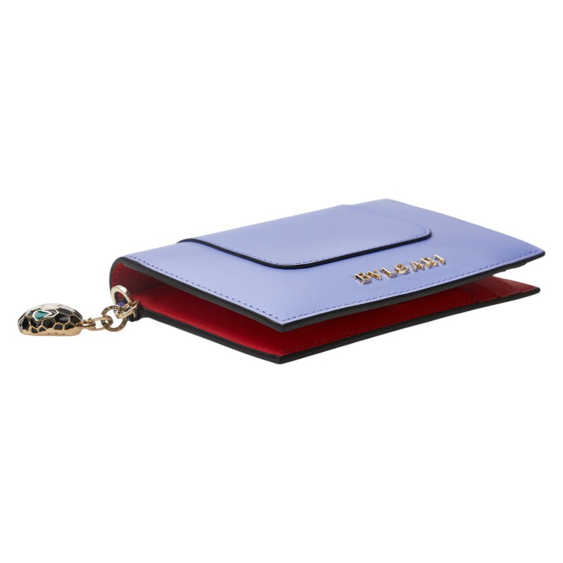 ブルガリ セルペンティ フォーエバー カードケース パープル ピンク レザー レディース BVLGARI 【中古】
