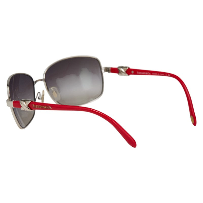 ティファニー ロゴ サングラス TF3014 6006 レッド ブラック プラスチック レディース TIFFANY&Co. 【中古】