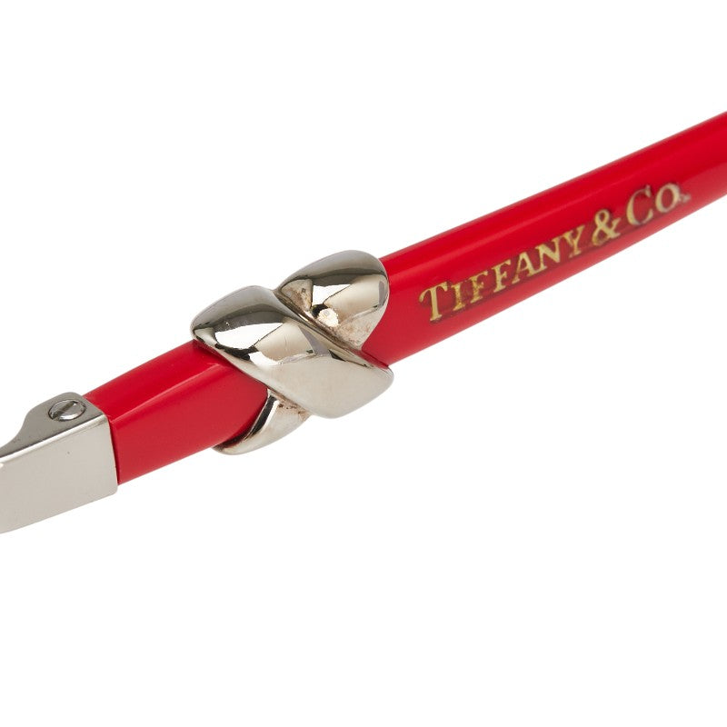ティファニー ロゴ サングラス TF3014 6006 レッド ブラック プラスチック レディース TIFFANY&Co. 【中古】