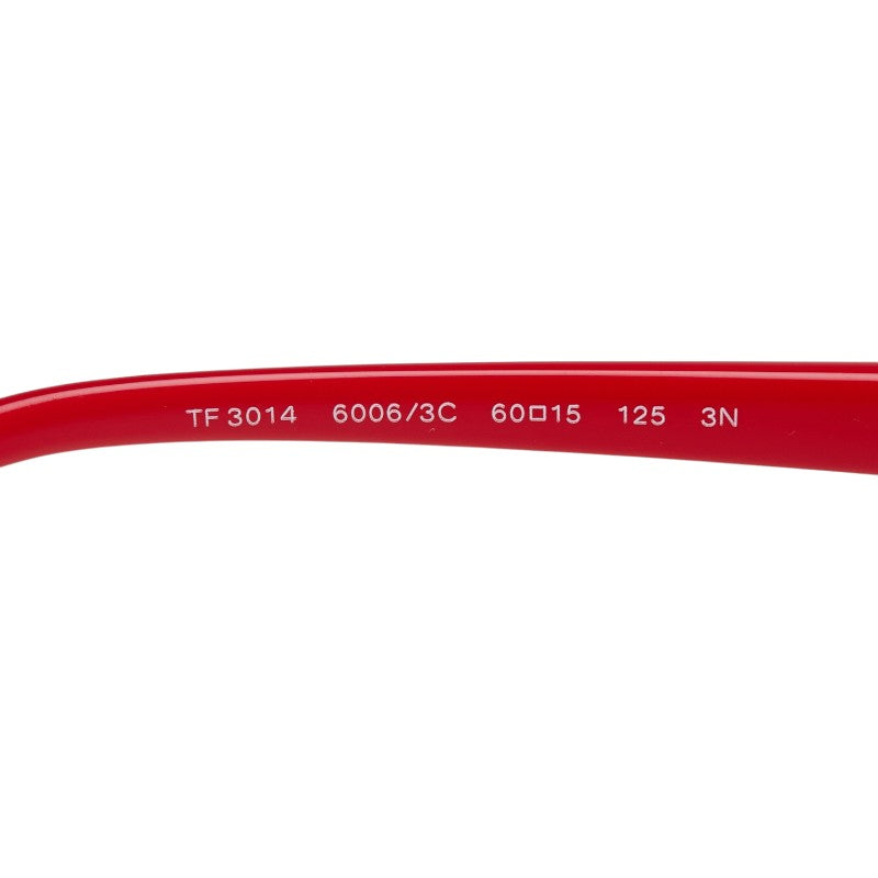 ティファニー ロゴ サングラス TF3014 6006 レッド ブラック プラスチック レディース TIFFANY&Co. 【中古】
