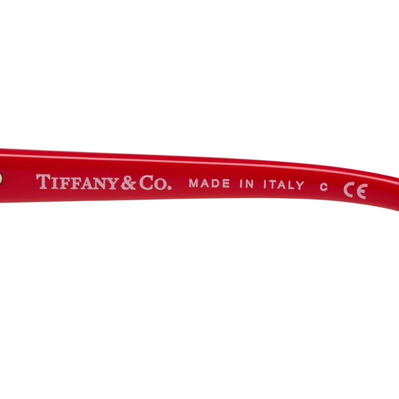ティファニー ロゴ サングラス TF3014 6006 レッド ブラック プラスチック レディース TIFFANY&Co. 【中古】