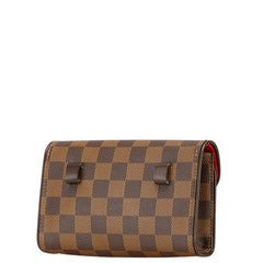 ルイ ヴィトン ダミエ ポシェット フロランティーヌ ポーチ N51856 ブラウン PVC レザー レディース LOUIS VUITTON 【中古】