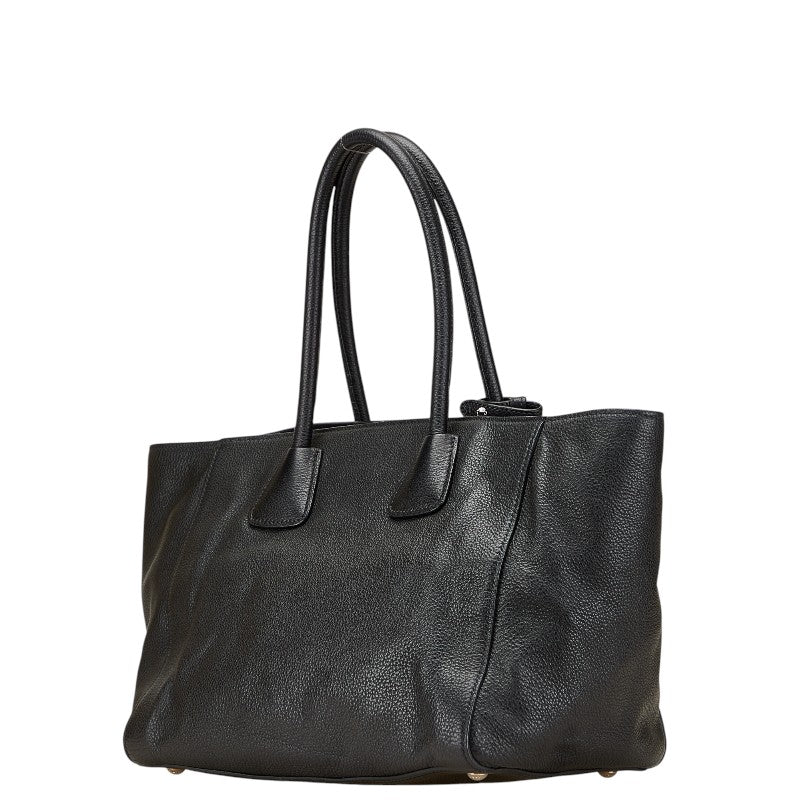 プラダ 三角ロゴプレート ハンドバッグ ショルダーバッグ 2WAY BN2795 ブラック レザー レディース PRADA 【中古】