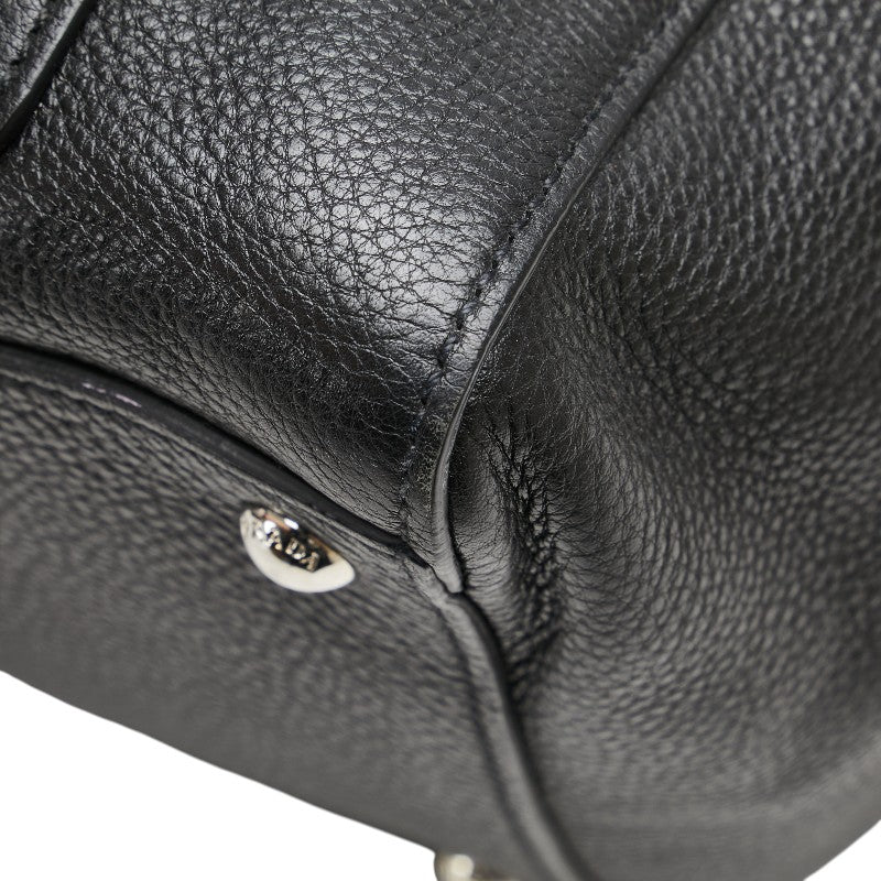 プラダ 三角ロゴプレート ハンドバッグ ショルダーバッグ 2WAY BN2795 ブラック レザー レディース PRADA 【中古】