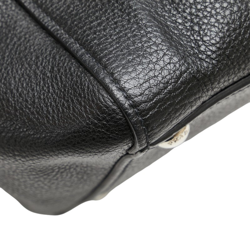 プラダ 三角ロゴプレート ハンドバッグ ショルダーバッグ 2WAY BN2795 ブラック レザー レディース PRADA 【中古】
