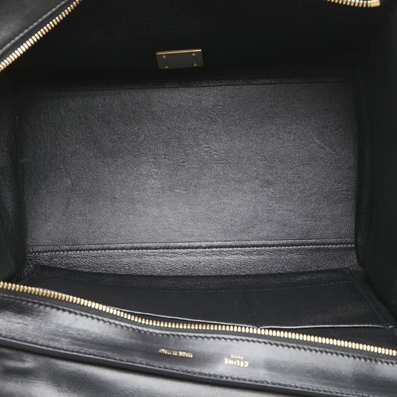 セリーヌ トラペーズ パイソン ショルダーバッグ ハンドバッグ 2WAY ブラック ブラウン レザー レディース CELINE 【中古】