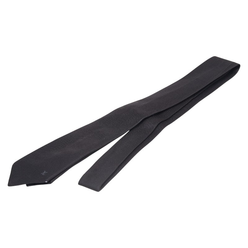 ルイ ヴィトン モノグラム ネクタイ MR0232 ブラック シルク レディース LOUIS VUITTON 【中古】