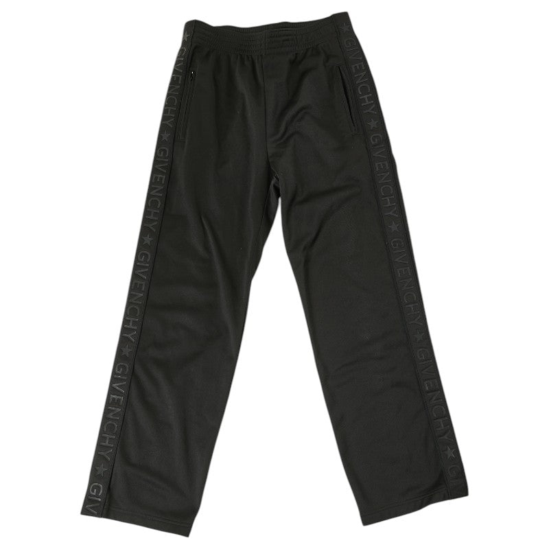 ジバンシー ロゴ ジャージ トラックパンツ サイズ:34 ブラック ポリエステル コットン メンズ Givenchy 【中古】
