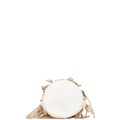 ジェイアンドエムデヴィッドソン カーニバルL フリンジ ワンショルダーバッグ ハンドバッグ ホワイト レザー レディース J&M Davidson 【中古】