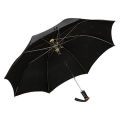 バーバリー ノバチェック シャドーホース 折りたたみ傘 雨傘 ブラック ナイロン レディース BURBERRY 【中古】