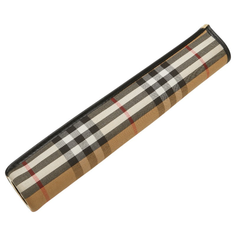 バーバリー ノバチェック シャドーホース 折りたたみ傘 雨傘 ブラック ナイロン レディース BURBERRY 【中古】