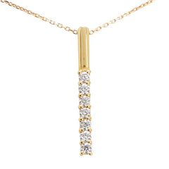 K18YG イエローゴールド ダイヤ0.20ct ペンダントネックレス レディース 【中古】