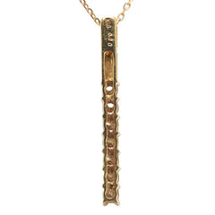 K18YG イエローゴールド ダイヤ0.20ct ペンダントネックレス レディース 【中古】