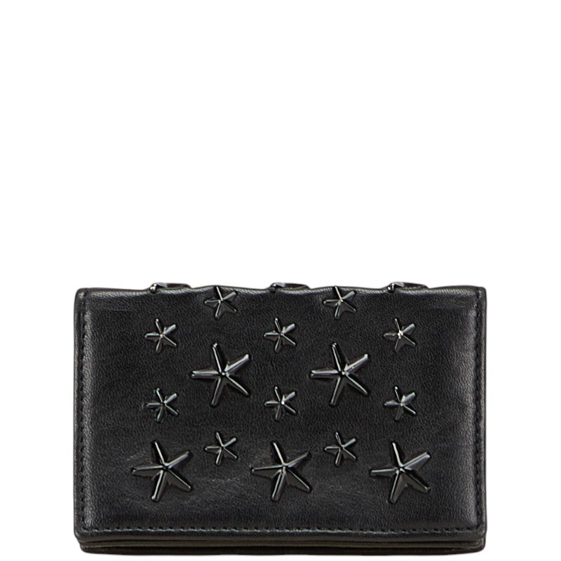 ジミーチュウ スター スタッズ カードケース 小銭入れ ブラック レザー レディース JIMMY CHOO 【中古】