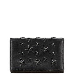 ジミーチュウ スター スタッズ カードケース 小銭入れ ブラック レザー レディース JIMMY CHOO 【中古】