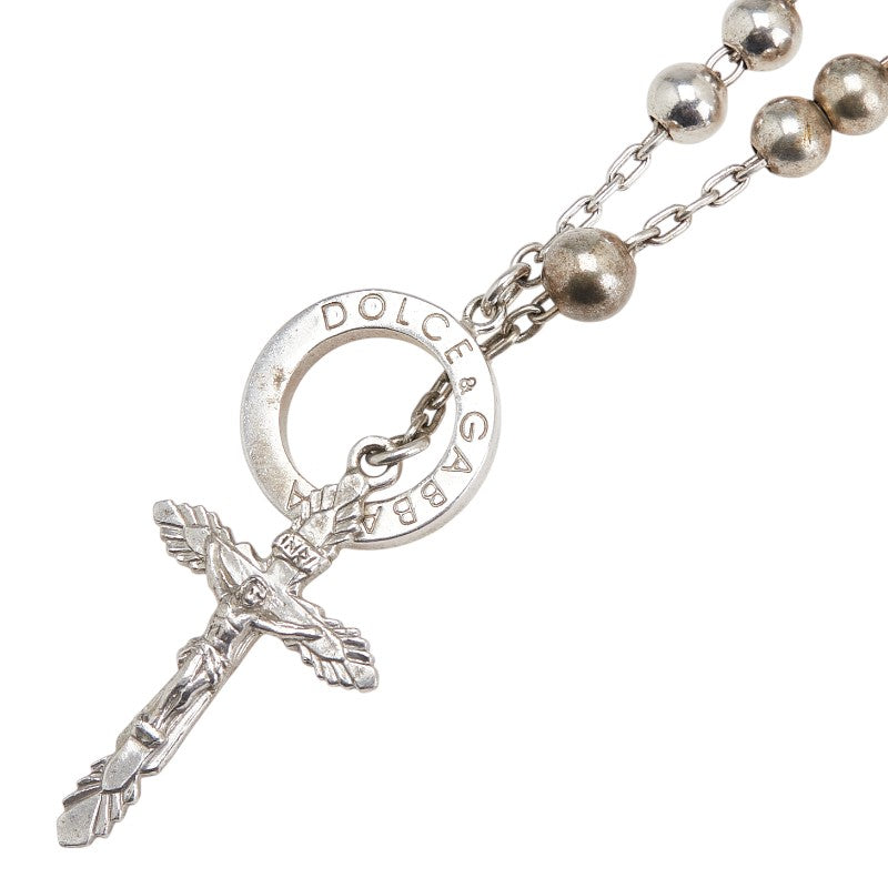 ドルチェアンドガッバーナ ロザリオ ネックレス シルバー メタル レディース DOLCE&GABBANA 【中古】
