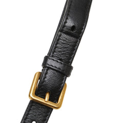 ディオール ディオラマ スタッズ チェーン ショルダーバッグ ブラック レザー レディース Dior 【中古】