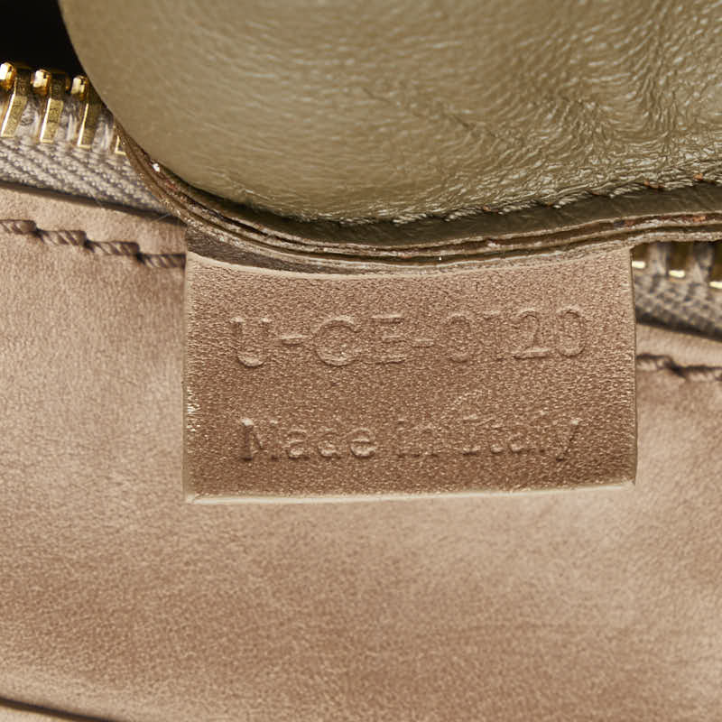 セリーヌ ラゲージ ミニショッパー ハンドバッグ ベージュ ブラウン レザー レディース CELINE 【中古】