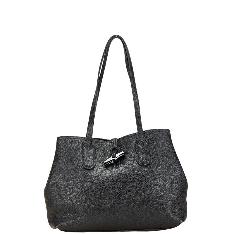ロンシャン ロゾ エッセンシャル トートバッグ ショルダーバッグ ブラック レザー レディース Longchamp 【中古】