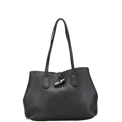 ロンシャン ロゾ エッセンシャル トートバッグ ショルダーバッグ ブラック レザー レディース Longchamp 【中古】