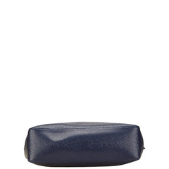 ロンシャン ロゾ リバーシブル トートバッグ ショルダーバッグ ネイビー シルバー レザー レディース Longchamp 【中古】