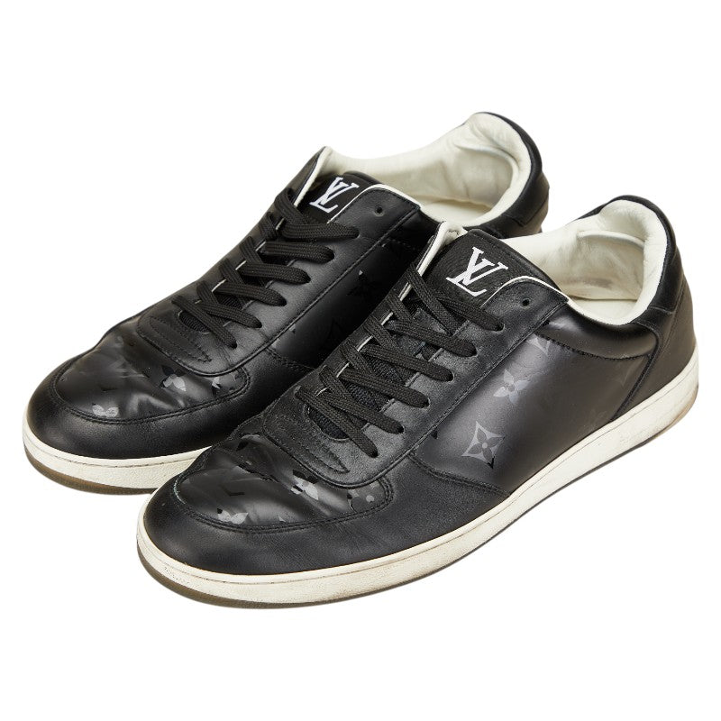 ルイ ヴィトン モノグラム リヴォリ ライン ローカットスニーカー サイズ:9 ブラック ホワイト レザー メンズ LOUIS VUITTON 【中古】