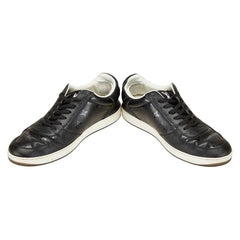 ルイ ヴィトン モノグラム リヴォリ ライン ローカットスニーカー サイズ:9 ブラック ホワイト レザー メンズ LOUIS VUITTON 【中古】