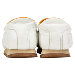 エルメス クイック スニーカー サイズ:44 ホワイト ブラウン レザー メンズ HERMES 【中古】