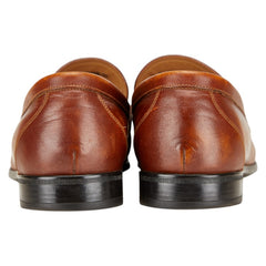 バリー ローファー ビジネスシューズ サイズ:8D ブラウン レザー メンズ BALLY 【中古】