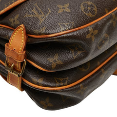 ルイ ヴィトン モノグラム ソミュールMM 斜め掛け ショルダーバッグ M40710 ブラウン PVC レザー レディース LOUIS VUITTON 【中古】