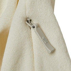 モンクレール ゴムベルト付き ノースリーブワンピース サイズ:S ホワイト ポリエステル レディース MONCLER 【中古】