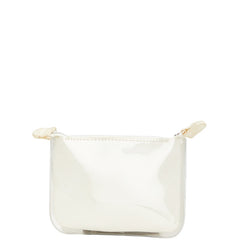 ルイ ヴィトン フォンダシオン ルイヴィトン美術館 パリ限定 ポーチ ホワイト クリア ビニール キャンバス レディース LOUIS VUITTON 【中古】