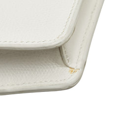 フルラ 斜め掛け チェーン ショルダーバッグ スマホショルダー ホワイト レザー レディース Furla 【中古】