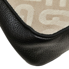 フルラ ショルダーバッグ グレージュ ブラック キャンバス レザー レディース Furla 【中古】