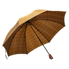 バーバリー チェック 折りたたみ傘 雨傘 ブラウン ナイロン レディース BURBERRY 【中古】