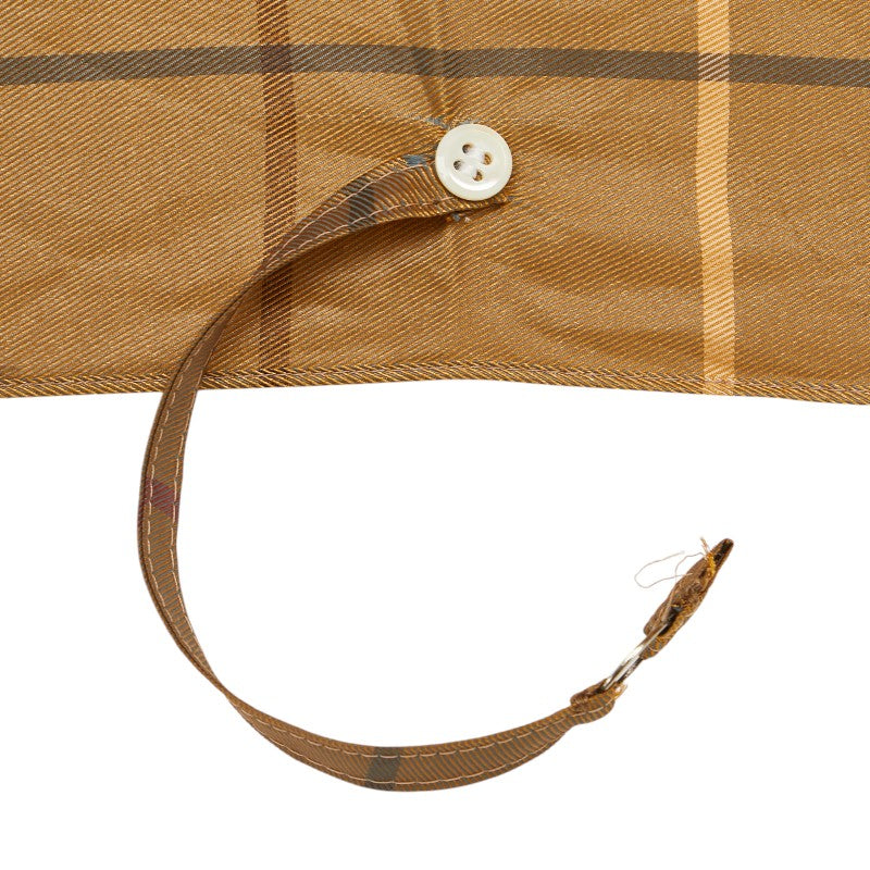 バーバリー チェック 折りたたみ傘 雨傘 ブラウン ナイロン レディース BURBERRY 【中古】