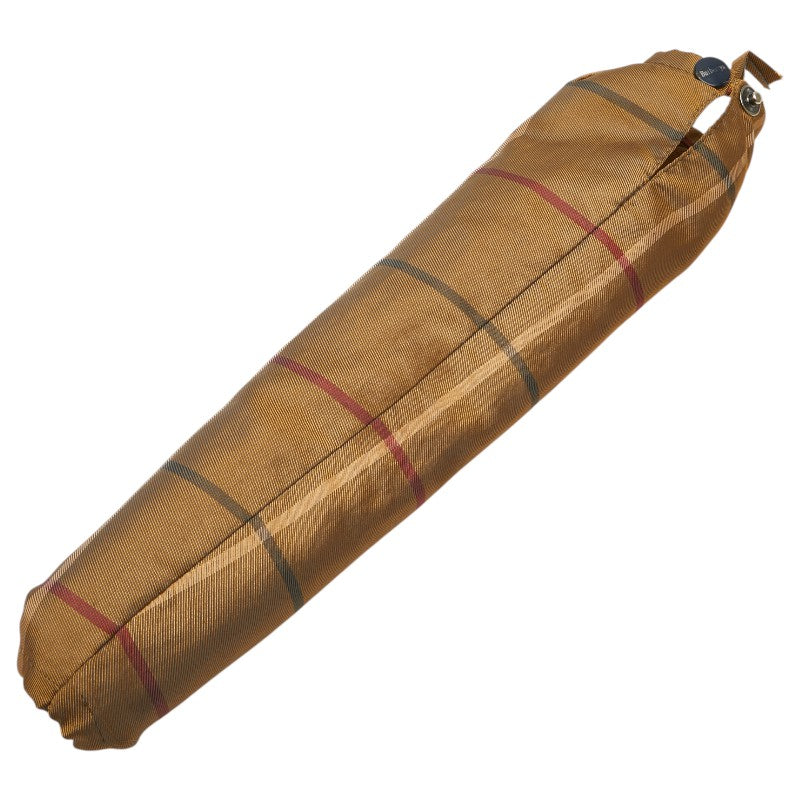 バーバリー チェック 折りたたみ傘 雨傘 ブラウン ナイロン レディース BURBERRY 【中古】