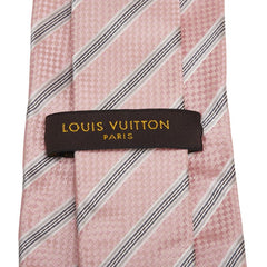 ルイ ヴィトン ネクタイ ピンク グレー シルク メンズ LOUIS VUITTON 【中古】