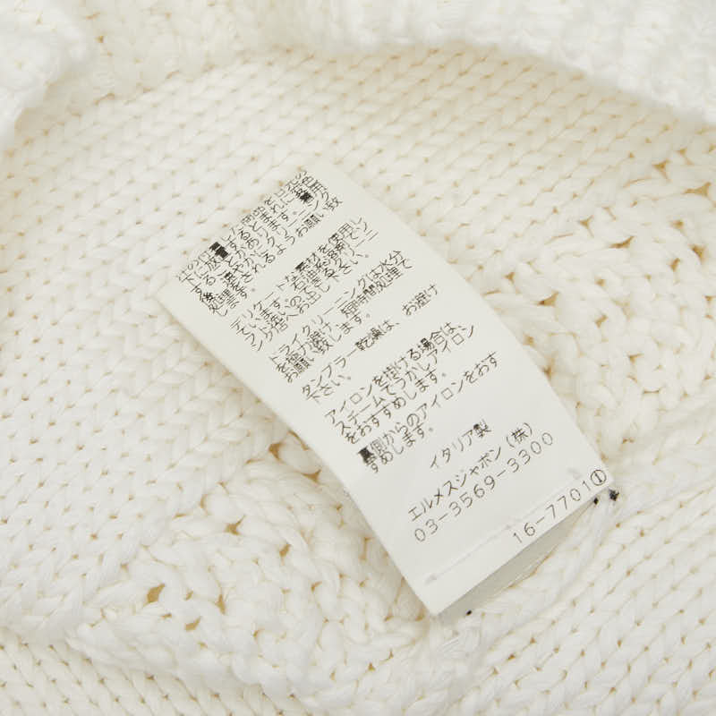 エルメス ニットキャミソール サイズ:38 ホワイト コットン レディース HERMES 【中古】
