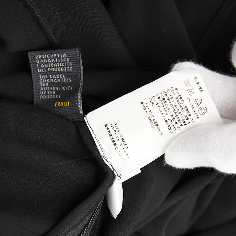 フェンディ 半袖ワンピース サイズ:38 ブラック ウール レディース FENDI 【中古】